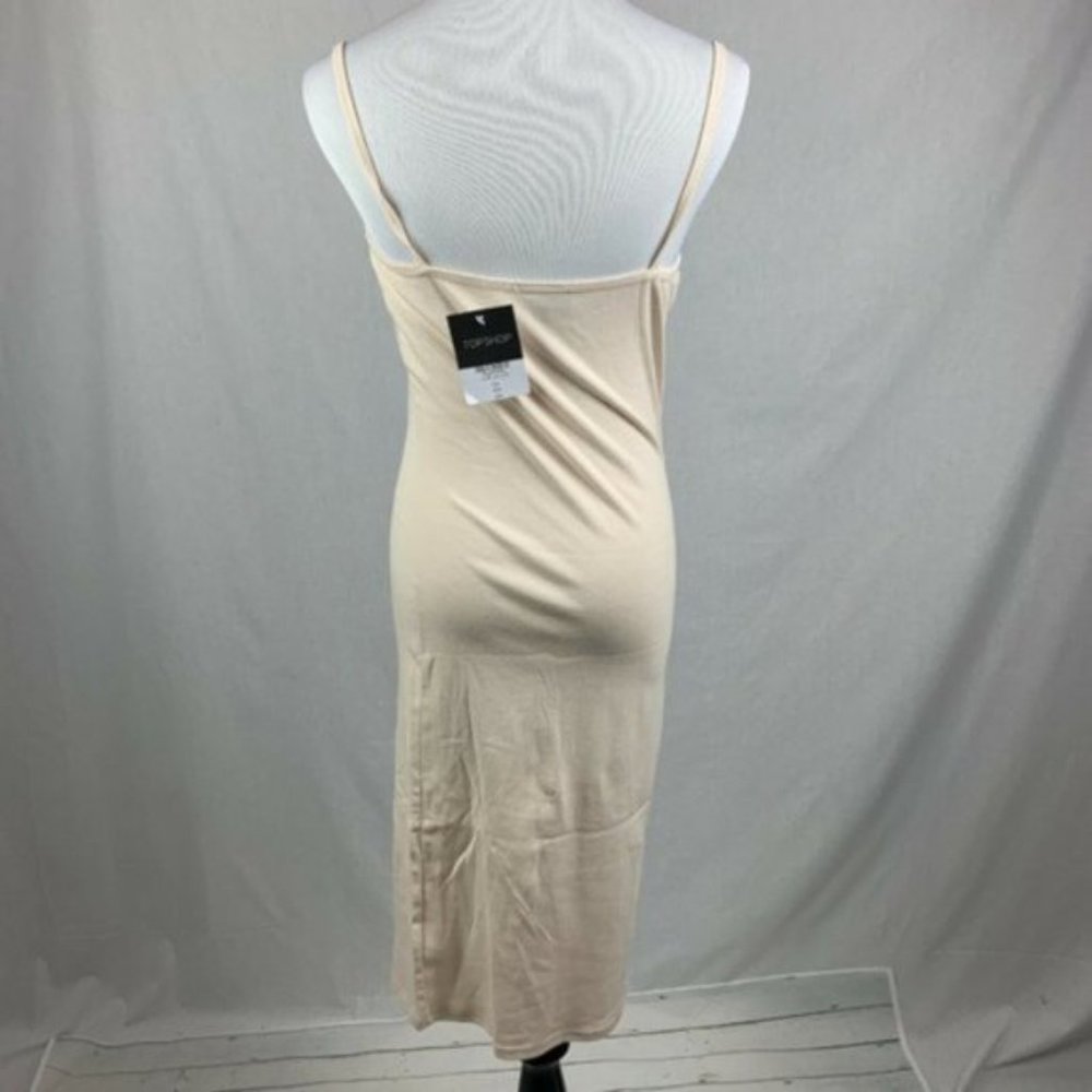 Topshop Nude Bodycon Tank Midi Dress - Picture 5 of 8